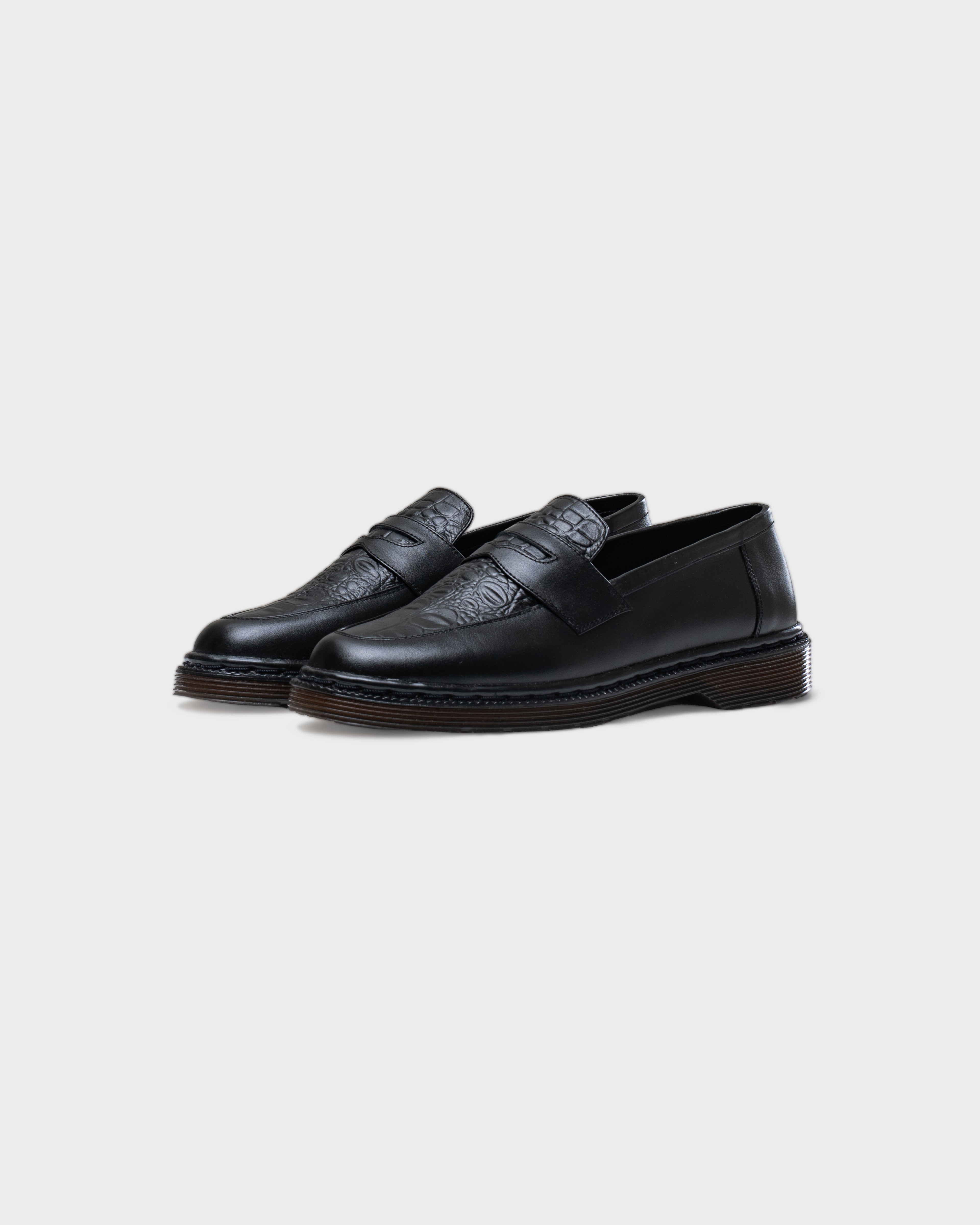 Jovem Loafers Croco Series - Black