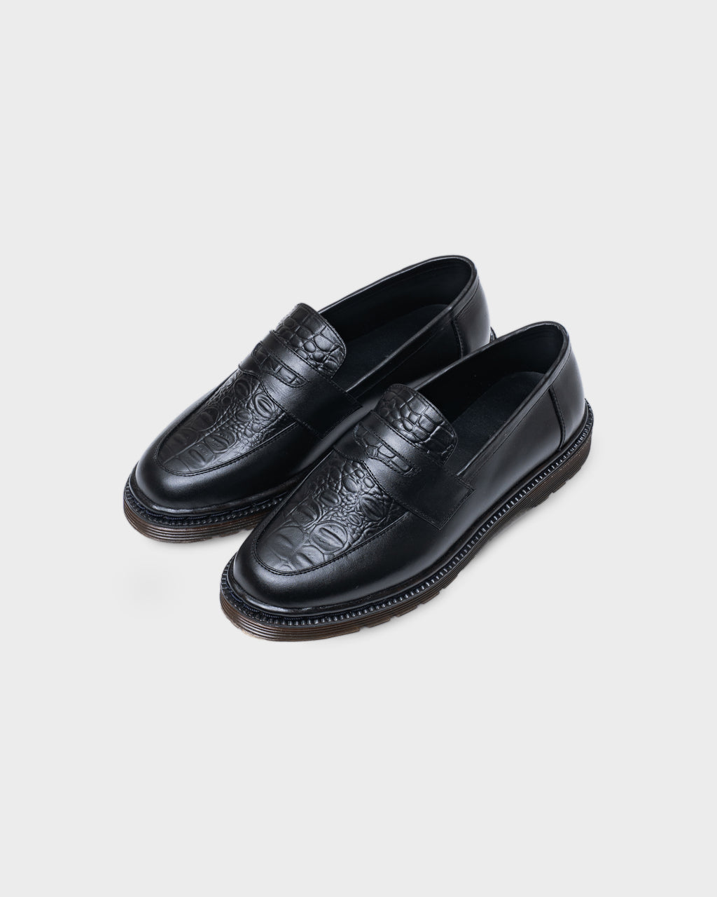Jovem Loafers Croco Series - Black