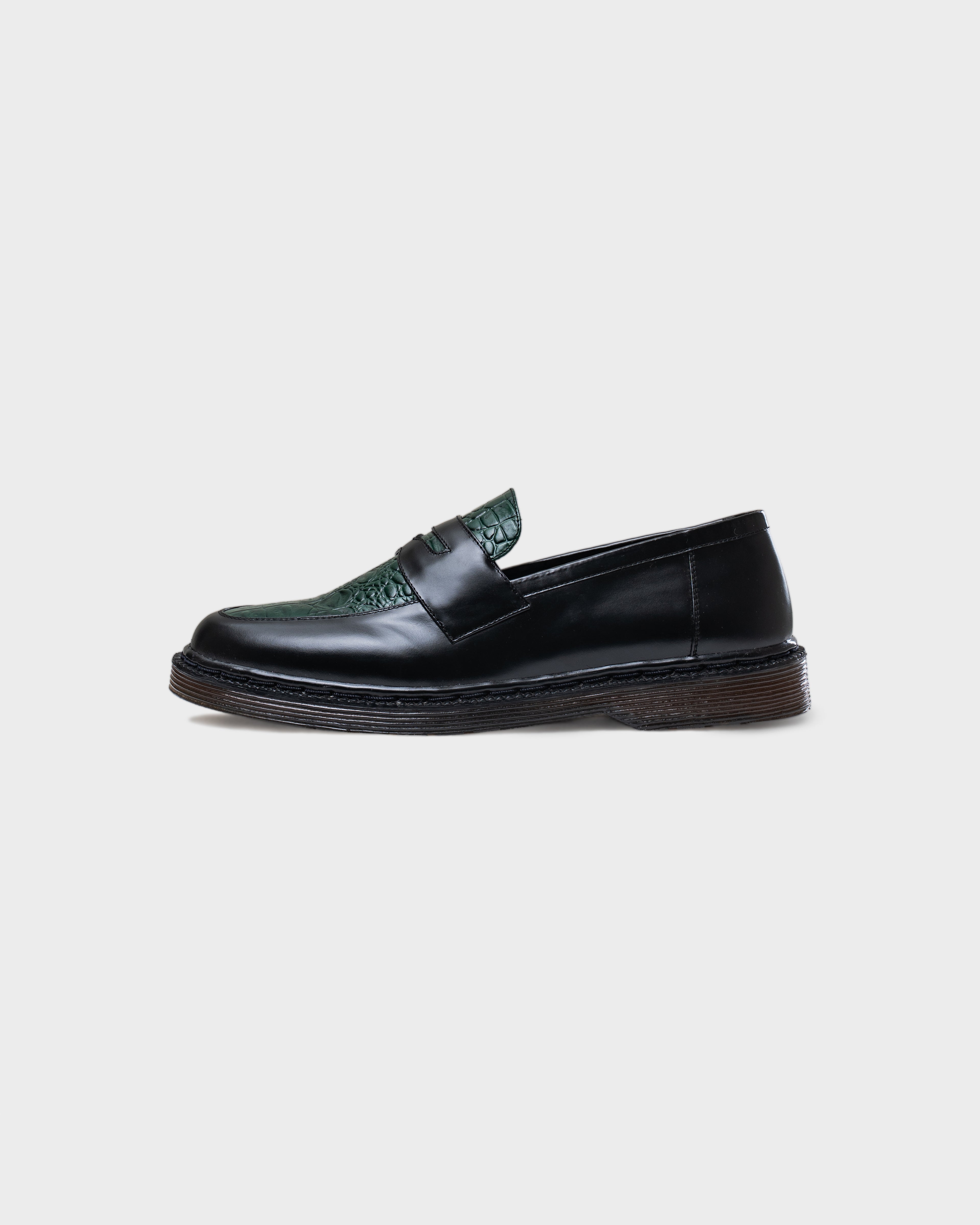 Jovem Loafers Croco Series - Two Tone Green
