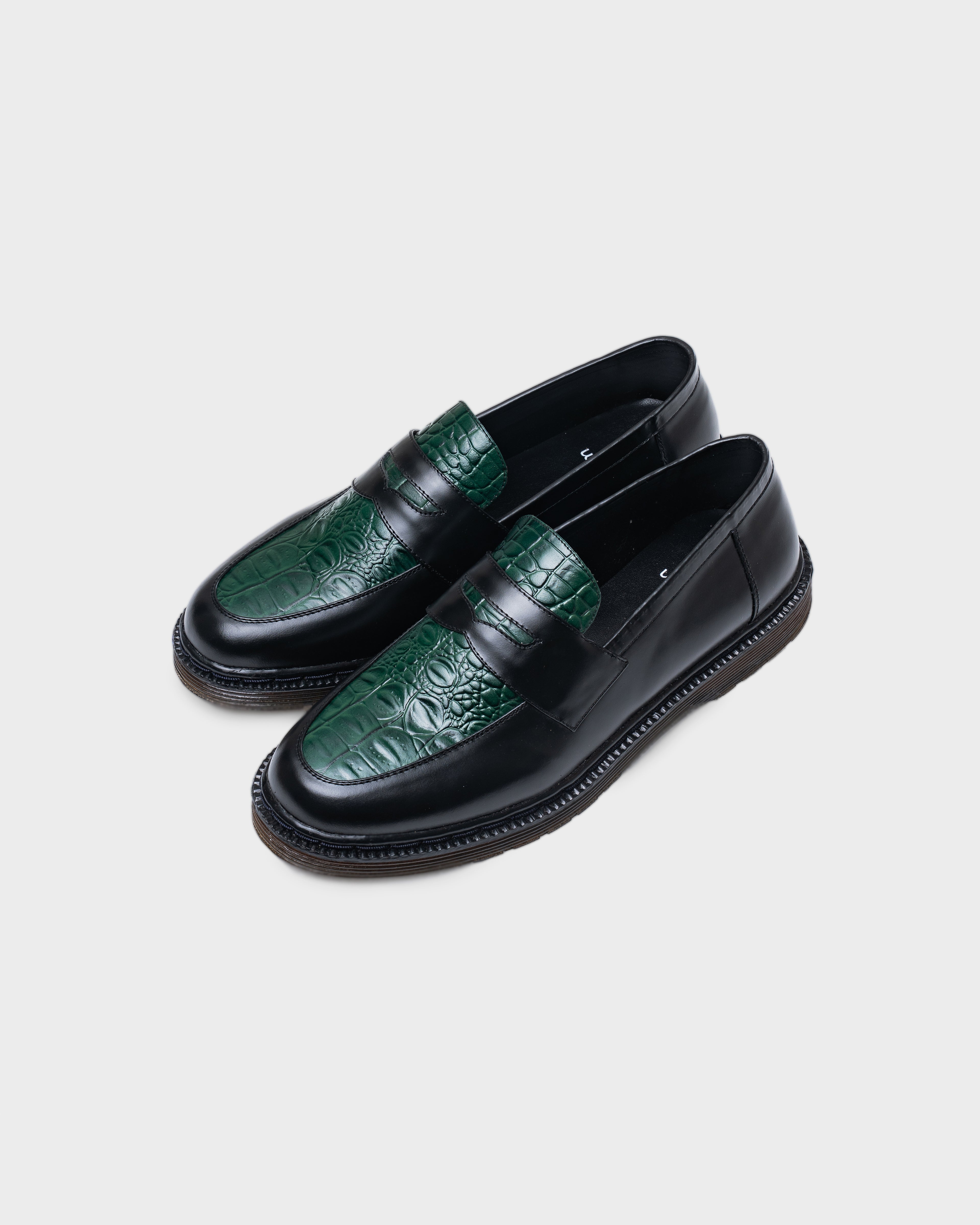 Jovem Loafers Croco Series - Two Tone Green
