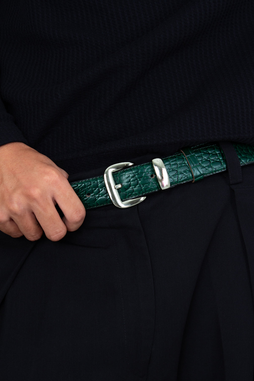 Croco Belt - Green