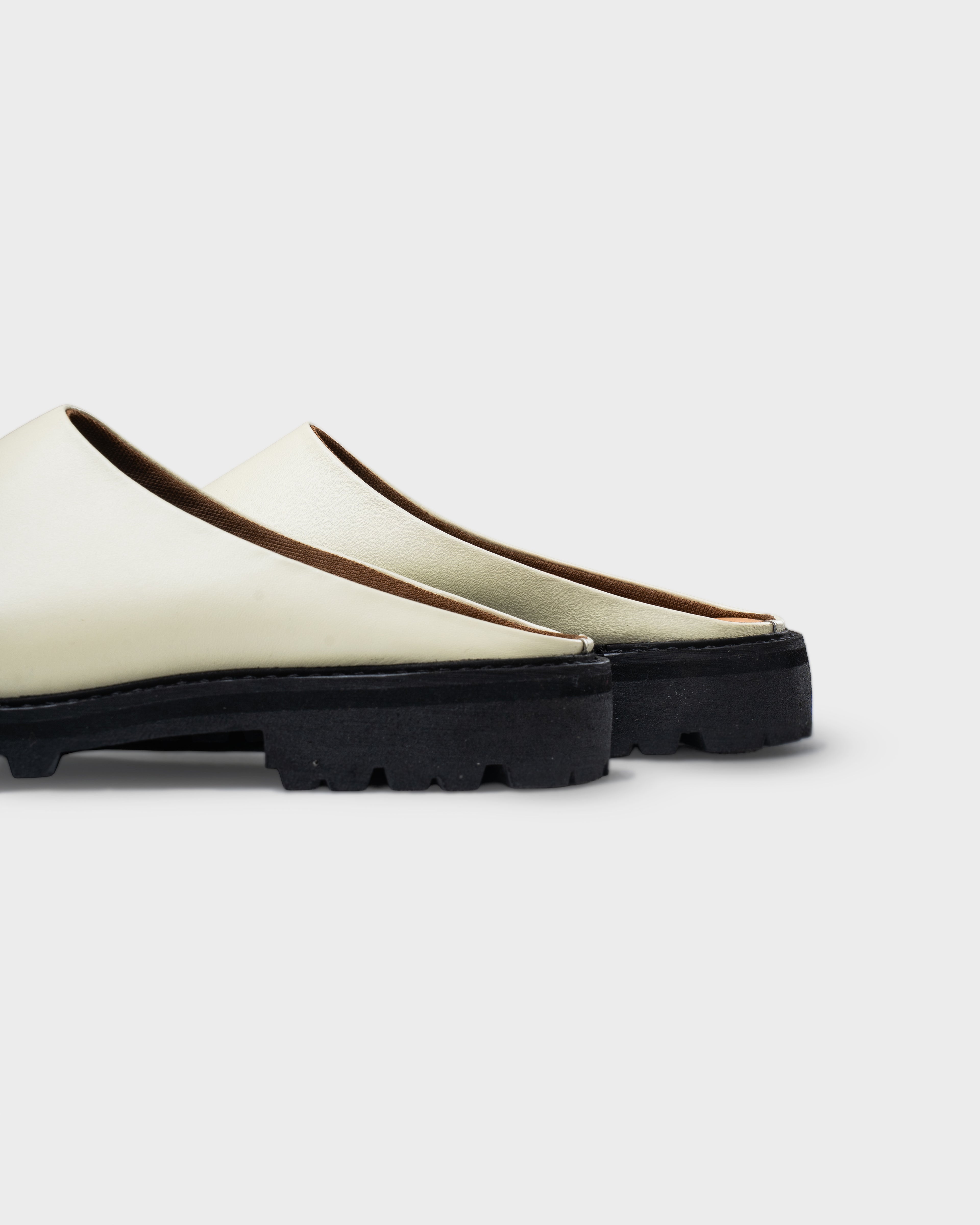 Jovem Loafers Mule Series - Ivory White
