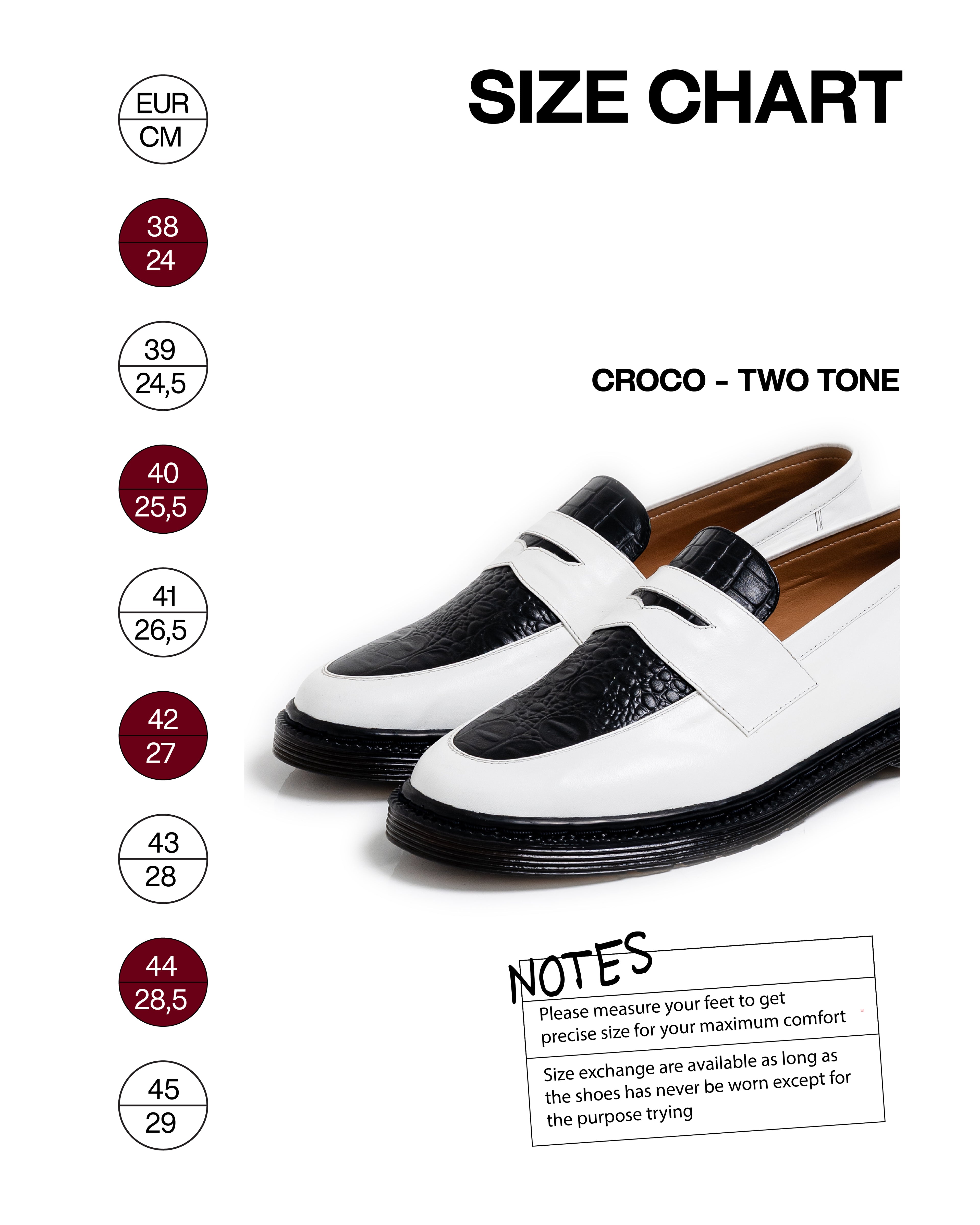 Jovem Loafers Croco Series - Two Tone