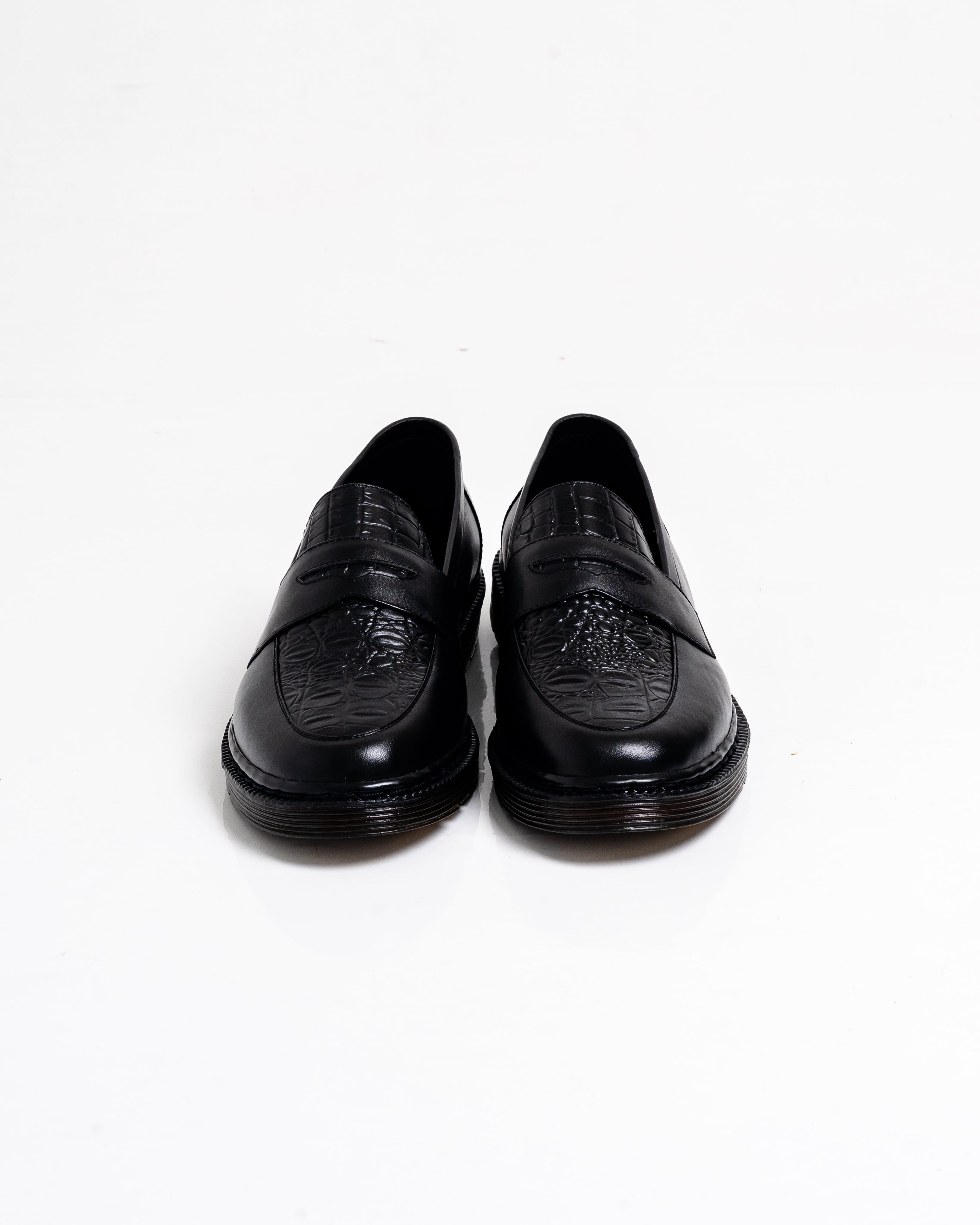 Jovem Loafers Croco Series - Black