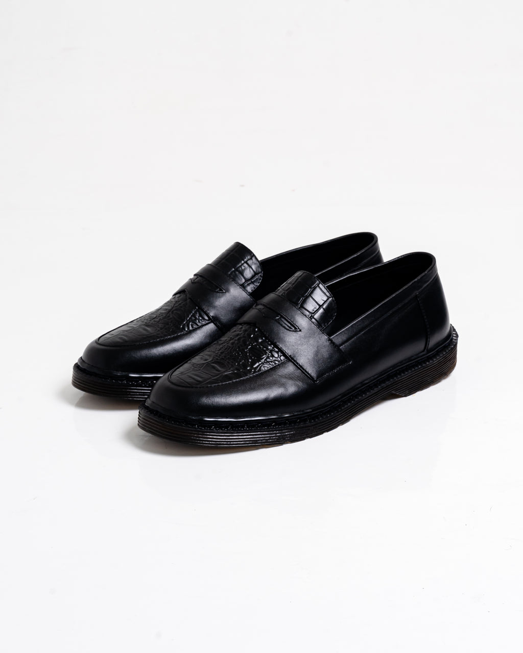 Jovem Loafers Croco Series - Black