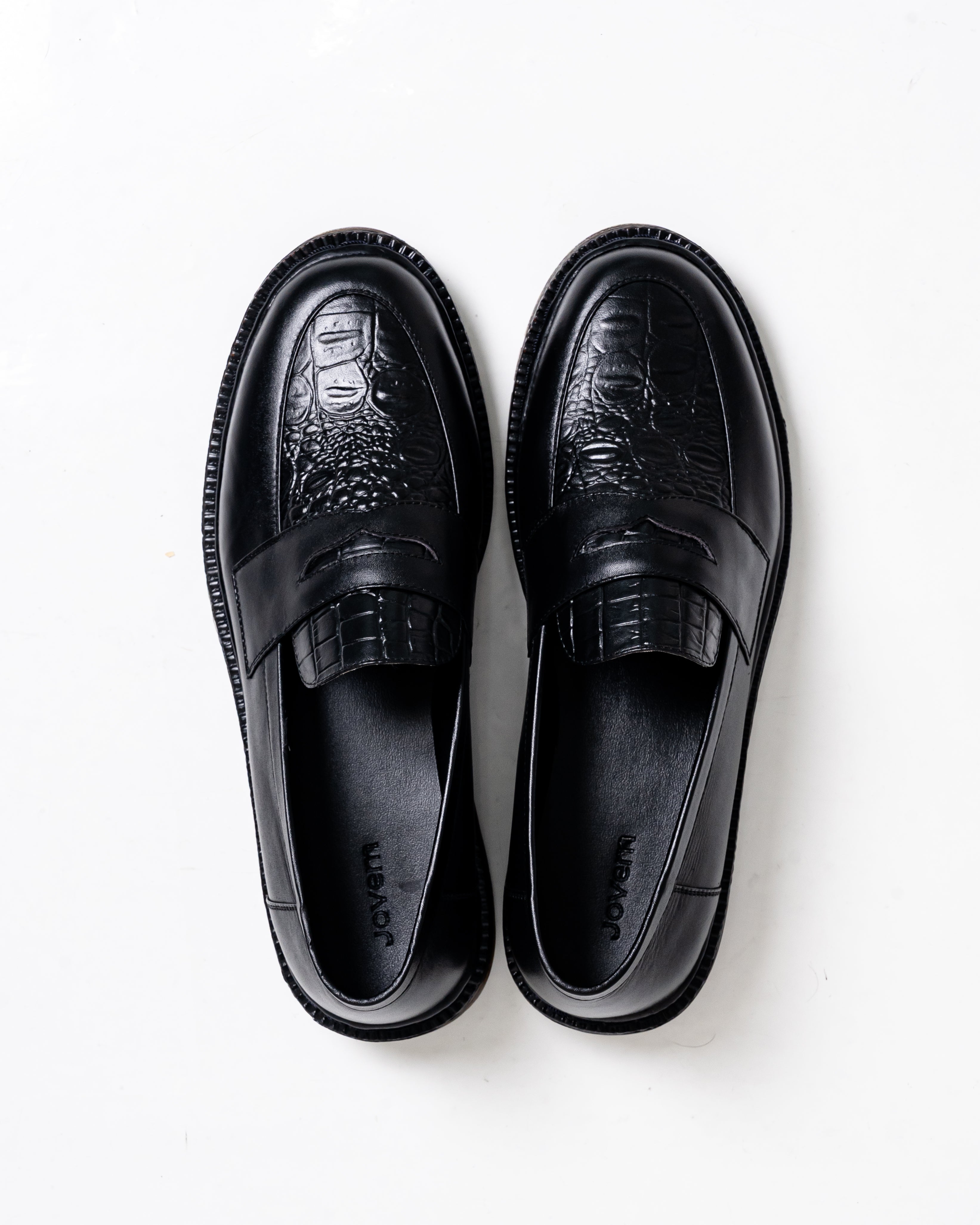 Jovem Loafers Croco Series - Black