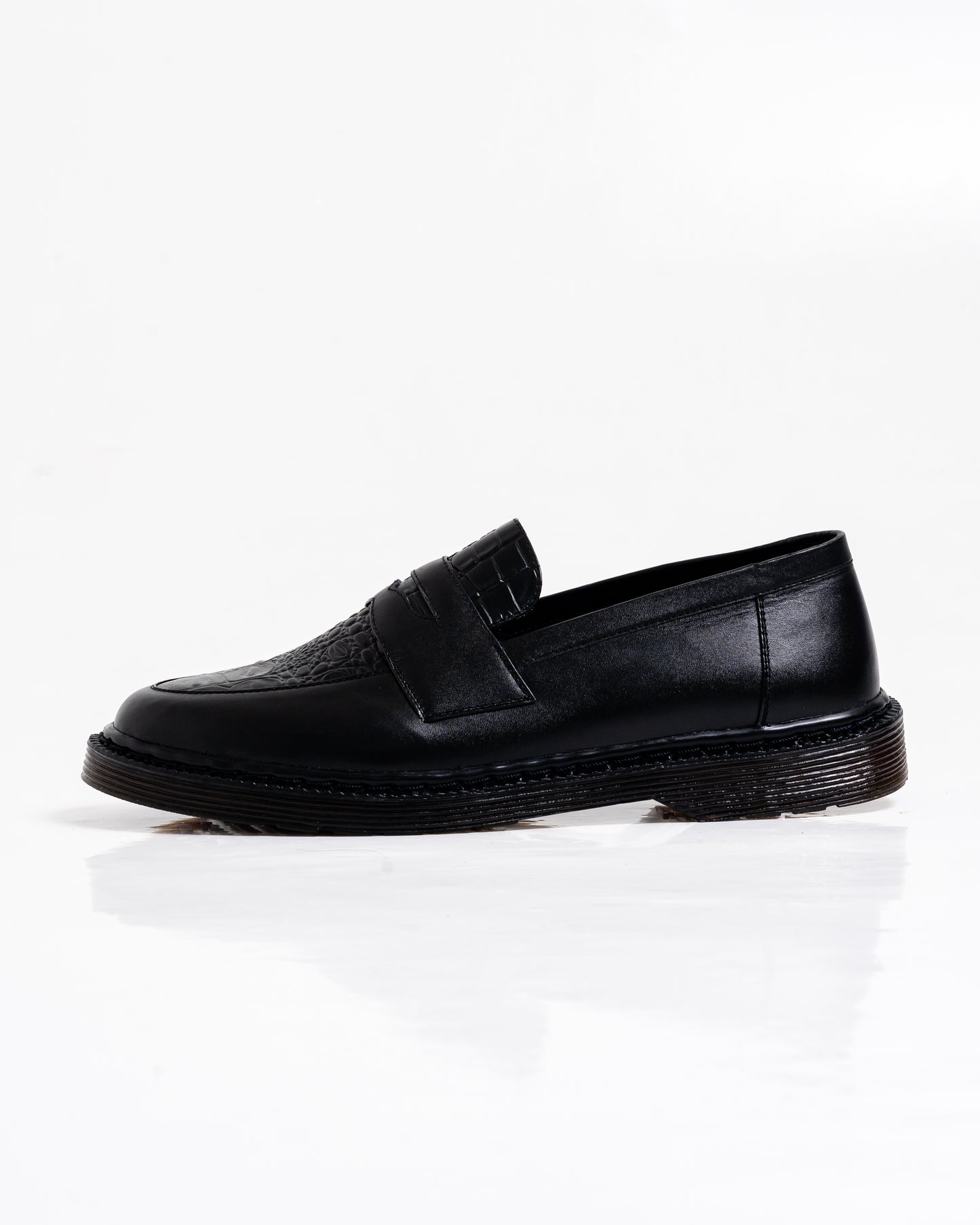 Jovem Loafers Croco Series - Black
