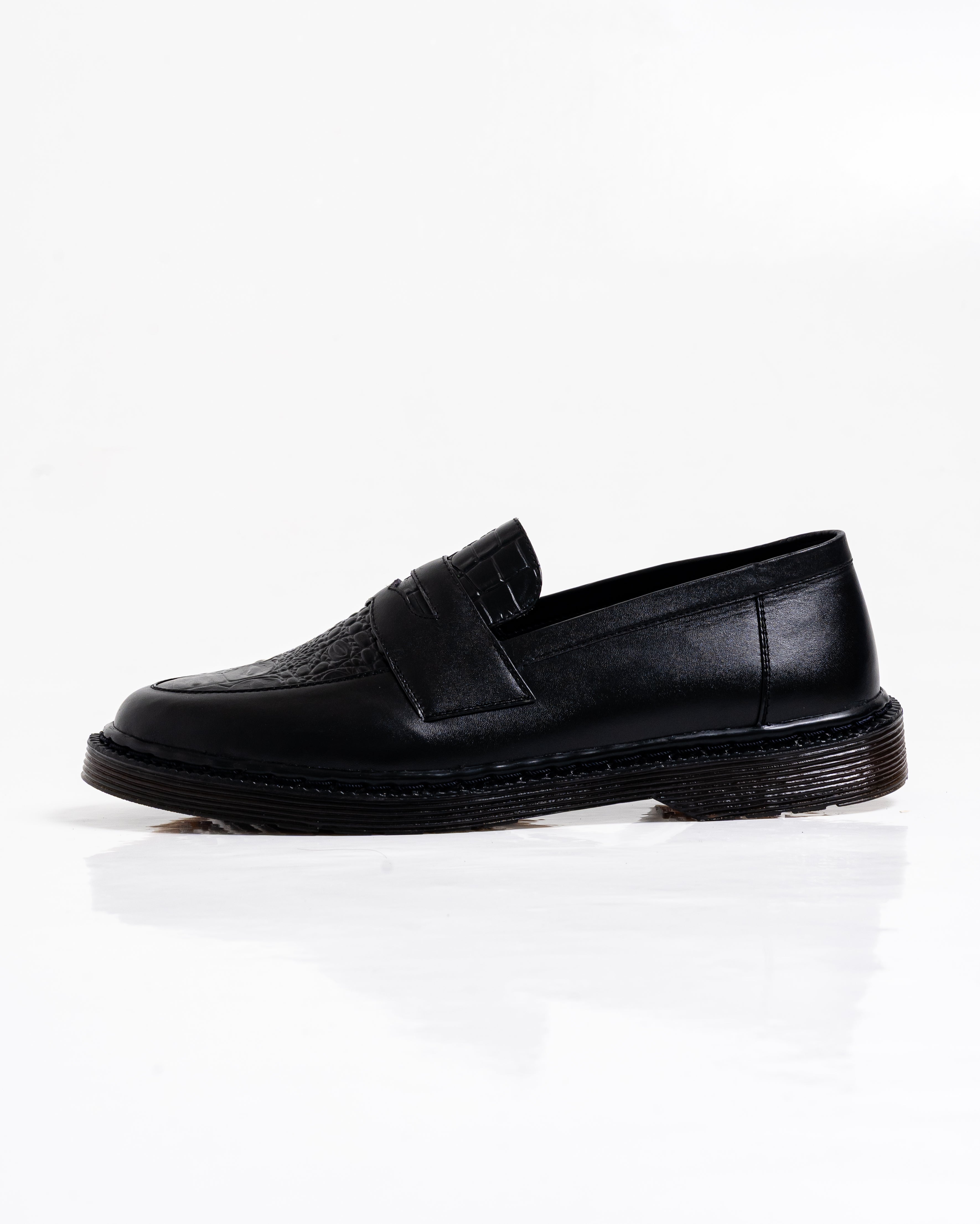 Jovem Loafers Croco Series - Black