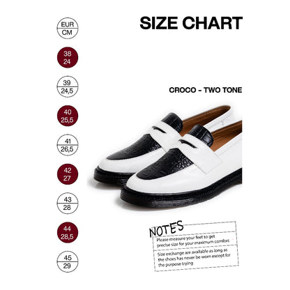 Jovem Loafers Croco Series - Two Tone