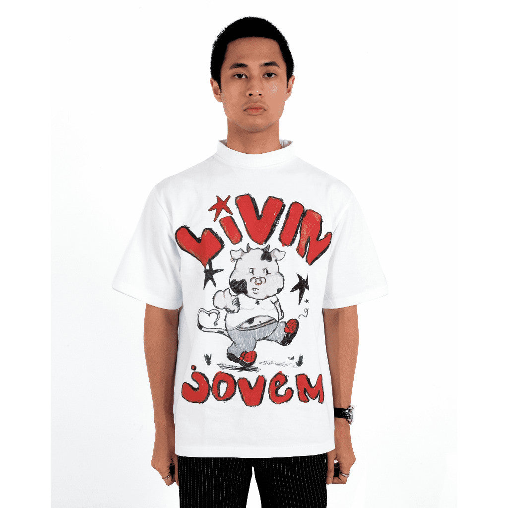 Jovem x Livin Tshirt Oversize - Moo White