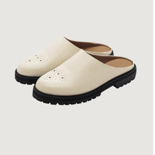 Jovem Loafers Mule Series - Ivory White