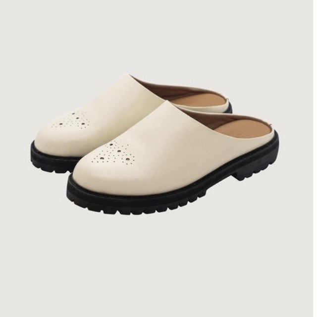 Jovem Loafers Mule Series - Ivory White