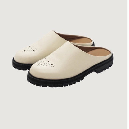 Jovem Loafers Mule Series - Ivory White