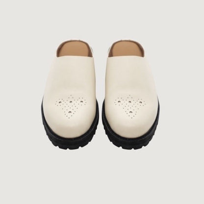 Jovem Loafers Mule Series - Ivory White