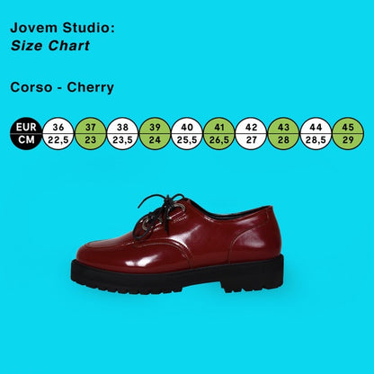 Jovem Loafers Corso Derby - Cherry